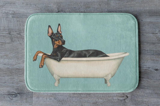Doberman Bath Mat – Sleek Dog Lover Bathroom Rug