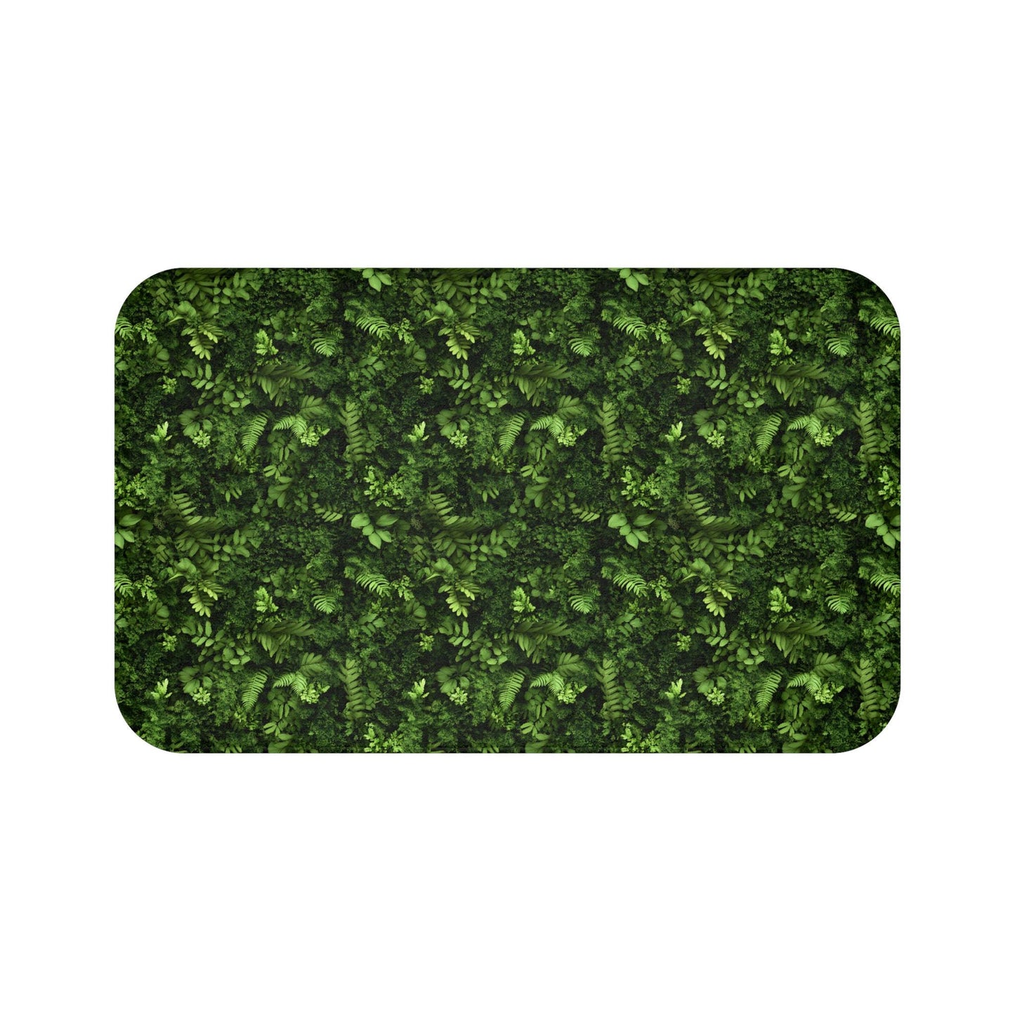 Moss Bath Mat – Green Botanical Bathroom Rug with Nature Design
