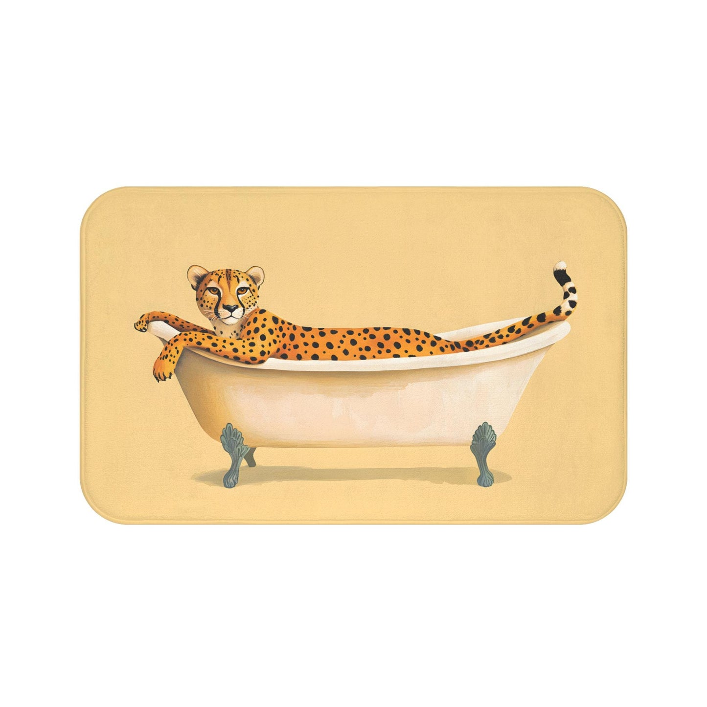 Cheetah Bath Mat – Wild Animal Print Bathroom Rug