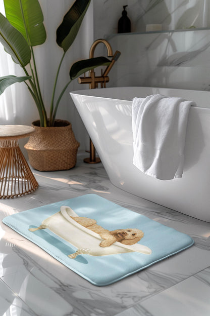 Goldendoodle Bath Mat – Cute Dog Bathroom Rug