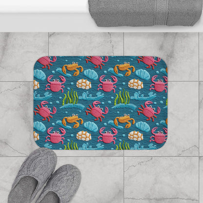 Crab Bath Mat – Coastal Beach Bathroom Decor