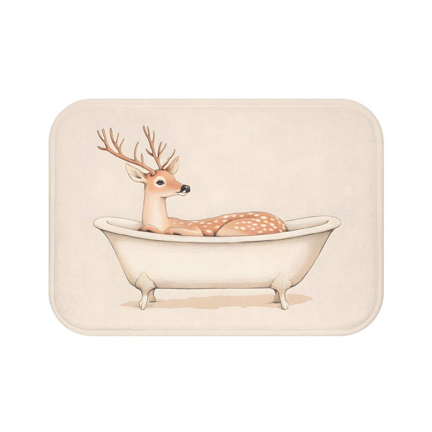 Deer Bath Mat – Rustic Woodland Bathroom Rug