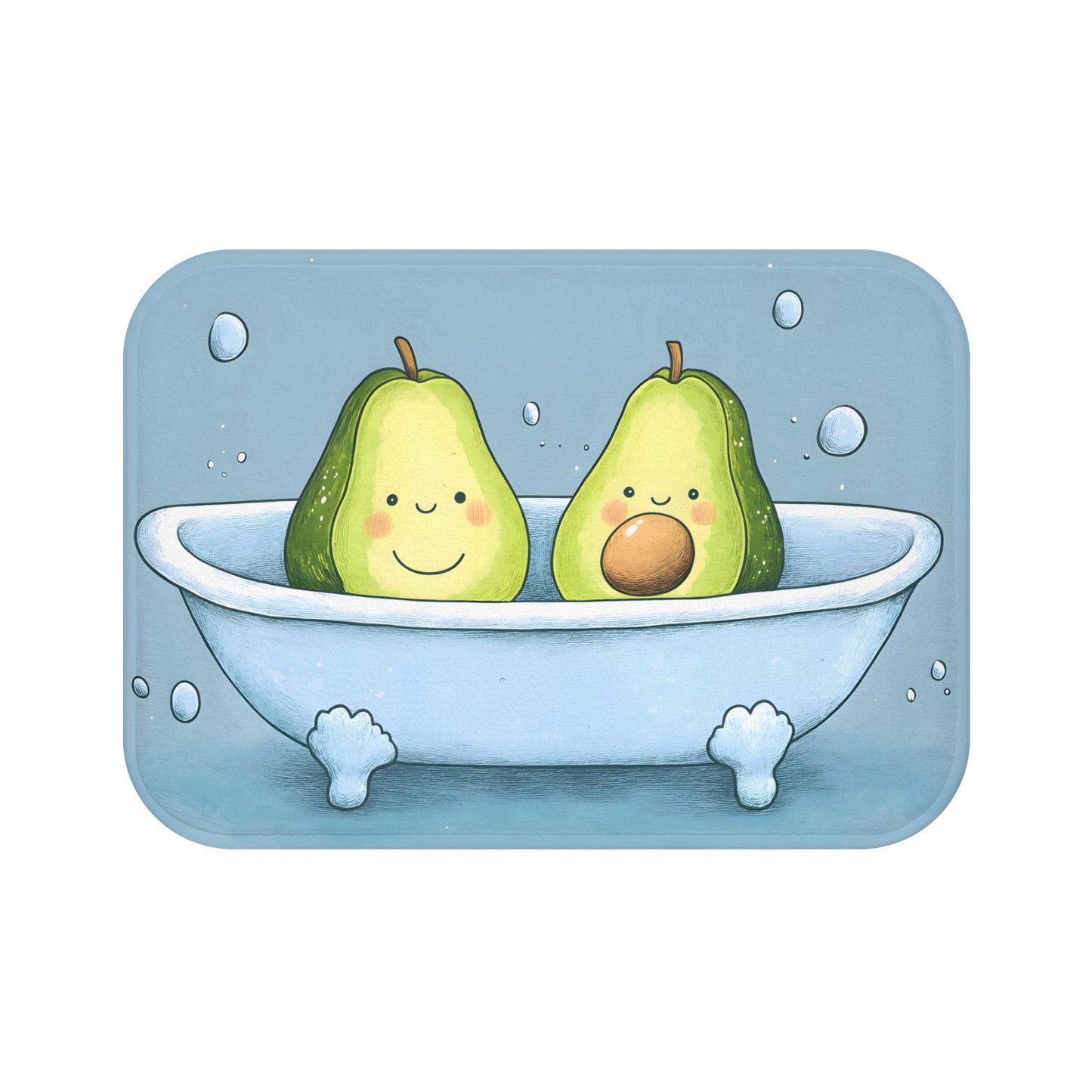 Avocado Bath Mat – Cute Fruit Bathroom Rug