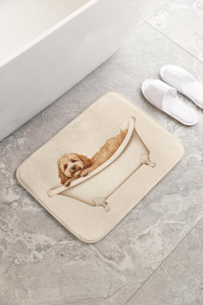Cockapoo Bath Mat – Cute Puppy Dog Bathroom Rug