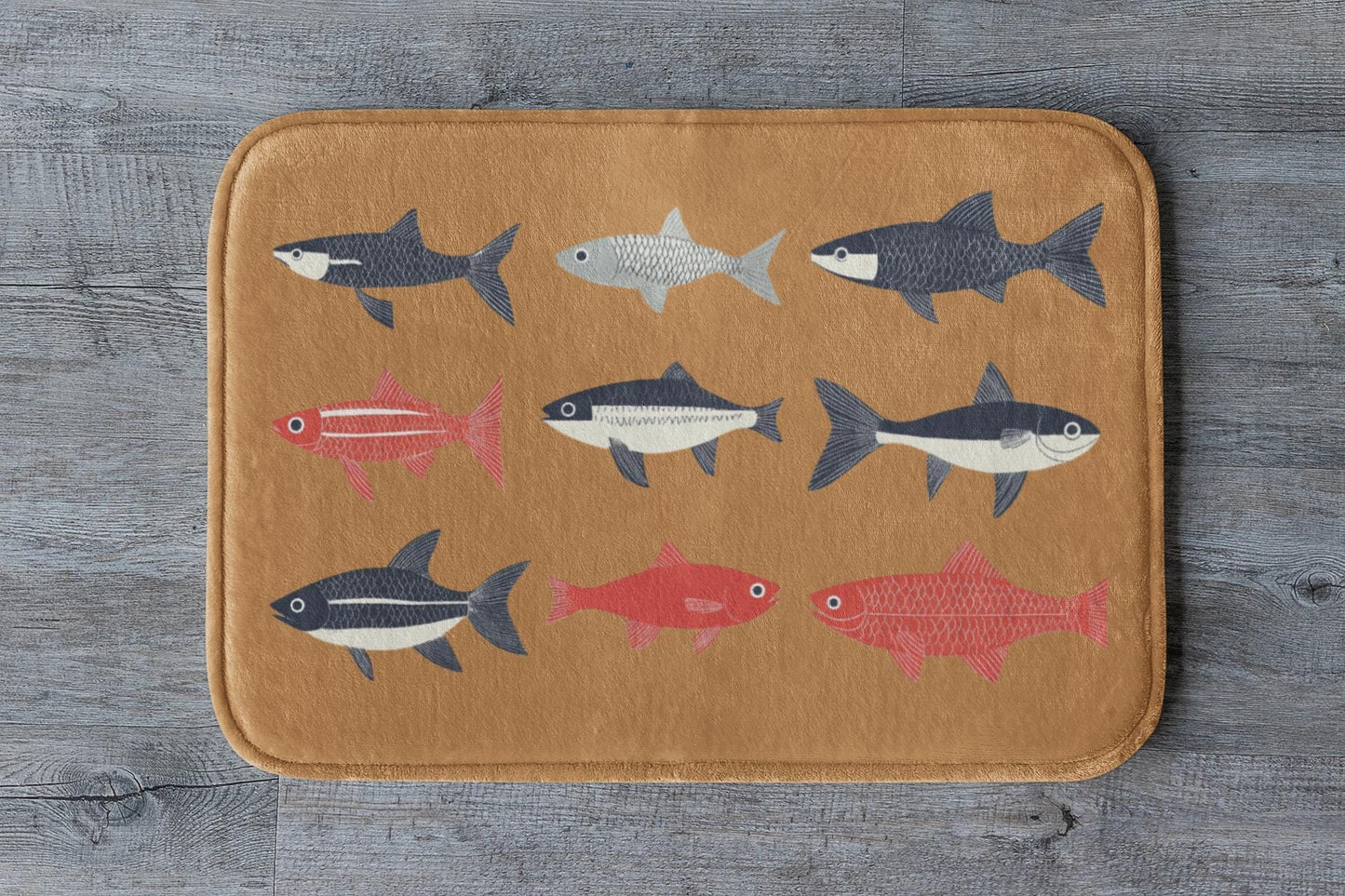 Colorful Fish Bath Mat – Nautical Ocean Decor