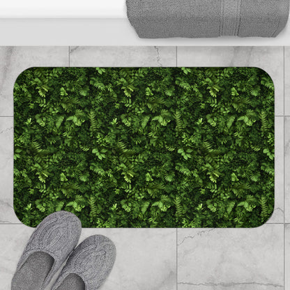 Moss Bath Mat – Green Botanical Bathroom Rug with Nature Design