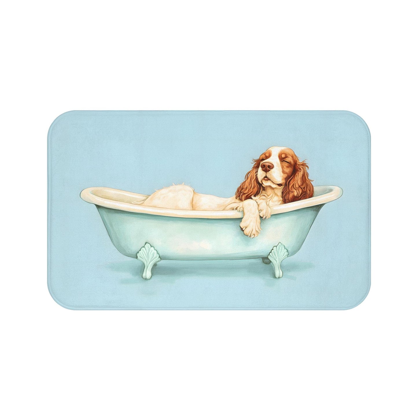 Cavalier King Charles Spaniel Bath Mat – Cute Dog Bathroom Rug