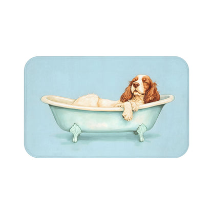 Cavalier King Charles Spaniel Bath Mat – Cute Dog Bathroom Rug