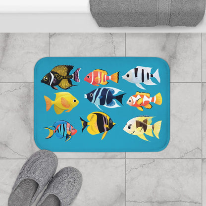 Tropical Fish Bath Mat – Colorful Ocean Rug