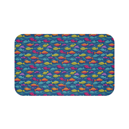 Colorful Fish Bath Mat – Ocean Theme Bathroom Decor