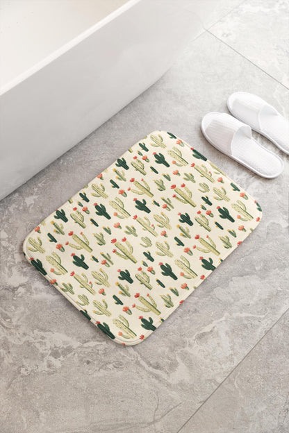 Cactus Bath Mat – Desert Botanical Bathroom Rug