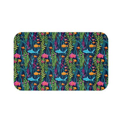 Tropical Fish Bath Mat – Colorful Ocean Bathroom Rug