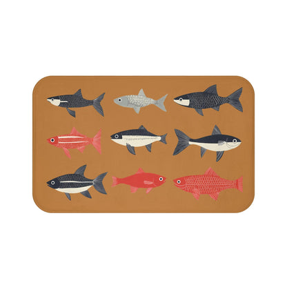 Colorful Fish Bath Mat – Nautical Ocean Decor