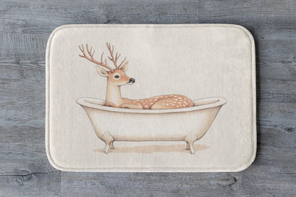 Deer Bath Mat – Rustic Woodland Bathroom Rug