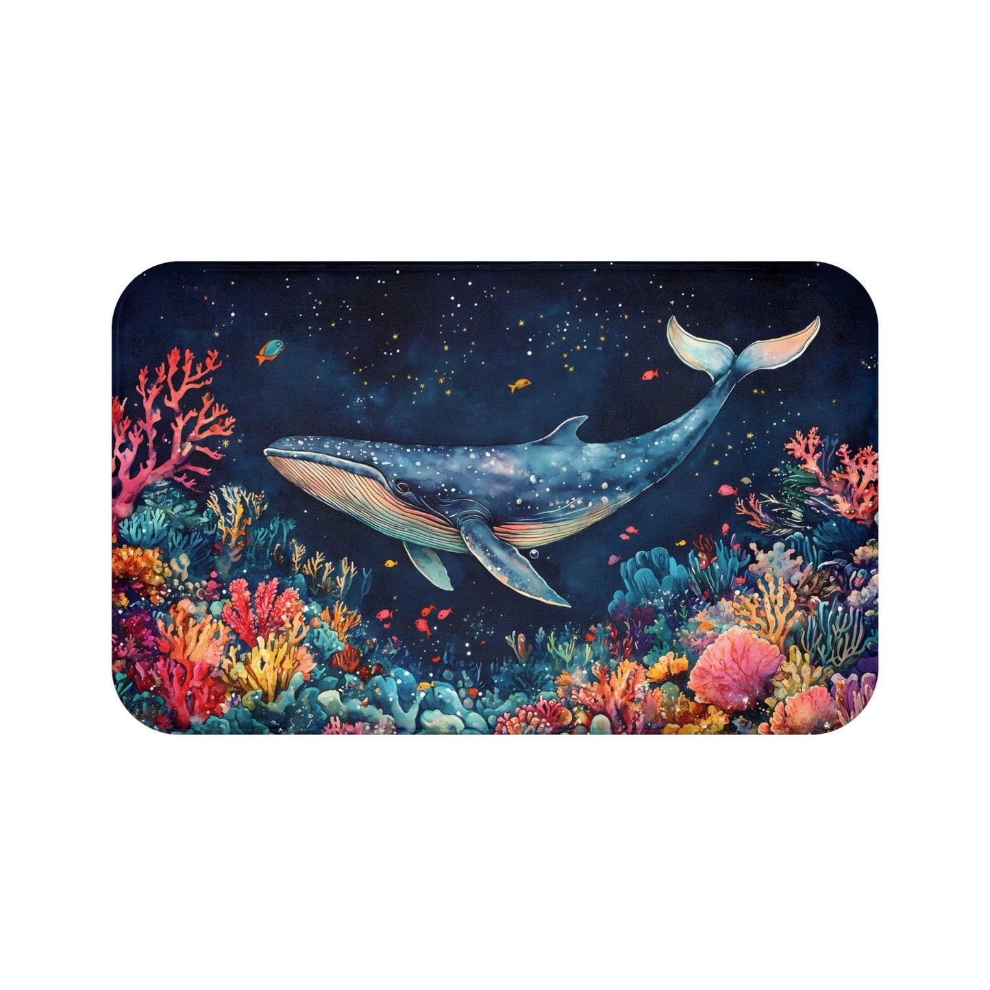 Whale Bath Mat – Nautical Ocean Bathroom Rug