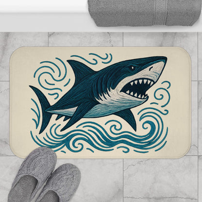 Shark Bath Mat – Fun Ocean Theme Bathroom Rug
