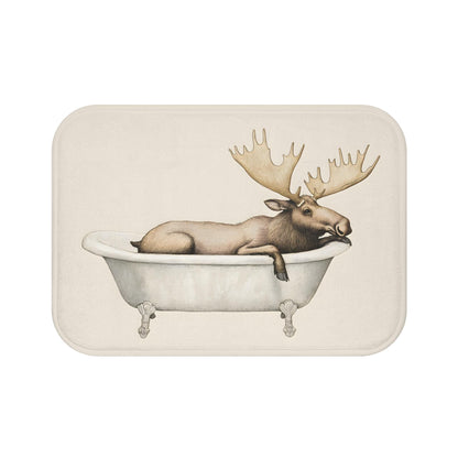 Moose Bath Mat – Rustic Cabin Bathroom Decor