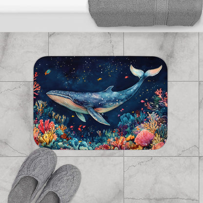 Whale Bath Mat – Nautical Ocean Bathroom Rug
