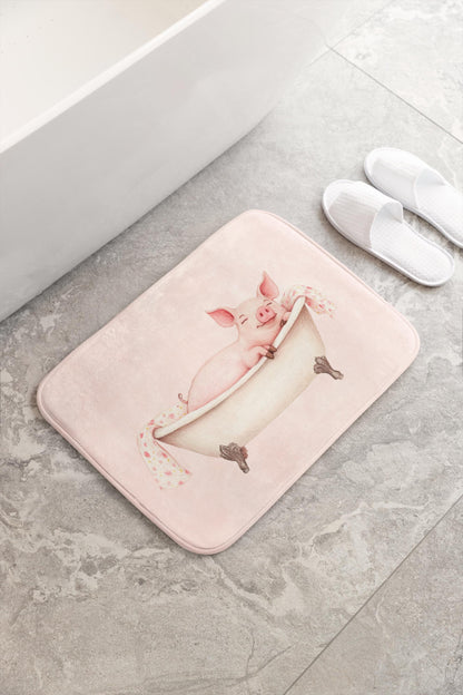 Pig Bath Mat – Funny Farm Animal Bathroom Rug