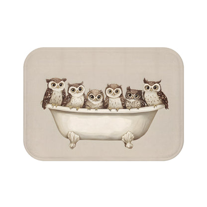 Owl Bath Mat – Woodland Animal Bathroom Rug