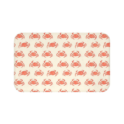 Funny Red Crab Bath Mat – Coastal Nautical Bathroom Rug