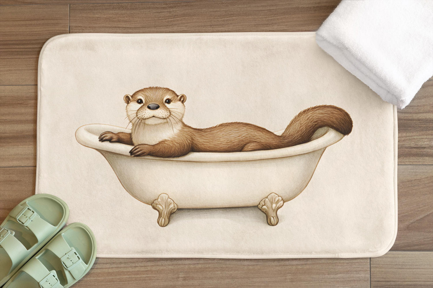 Otter Bath Mat – Playful Animal Bathroom Rug