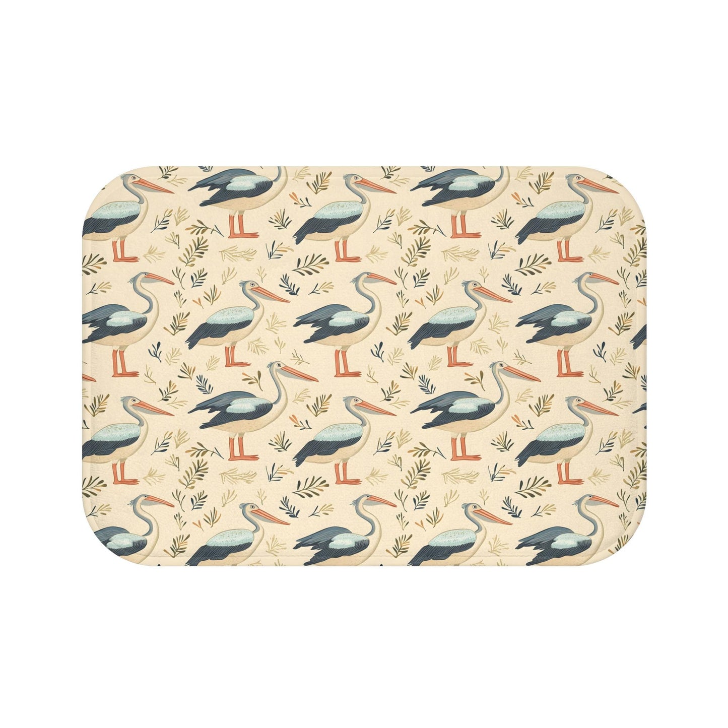 Pelican Bath Mat – Coastal Bird Bathroom Rug