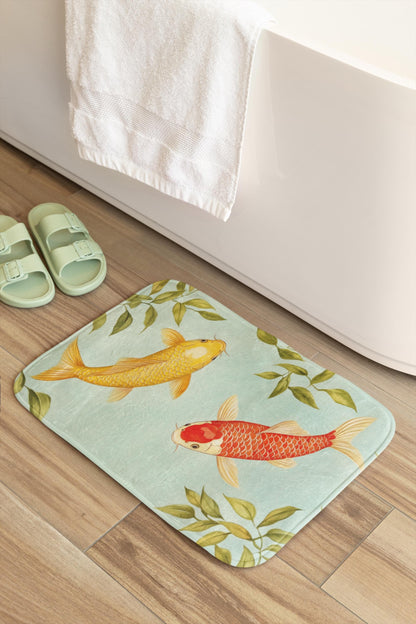 Koi Fish Bath Mat – Japanese Style Bathroom Rug
