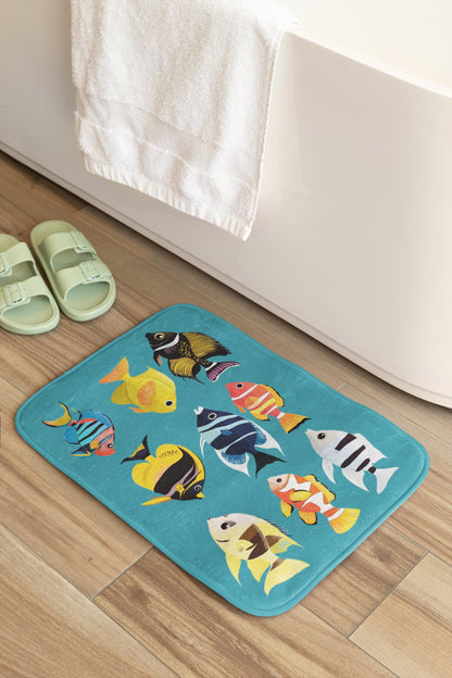 Tropical Fish Bath Mat – Colorful Ocean Rug
