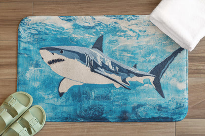 Shark Bath Mat – Ocean Theme Bathroom Rug