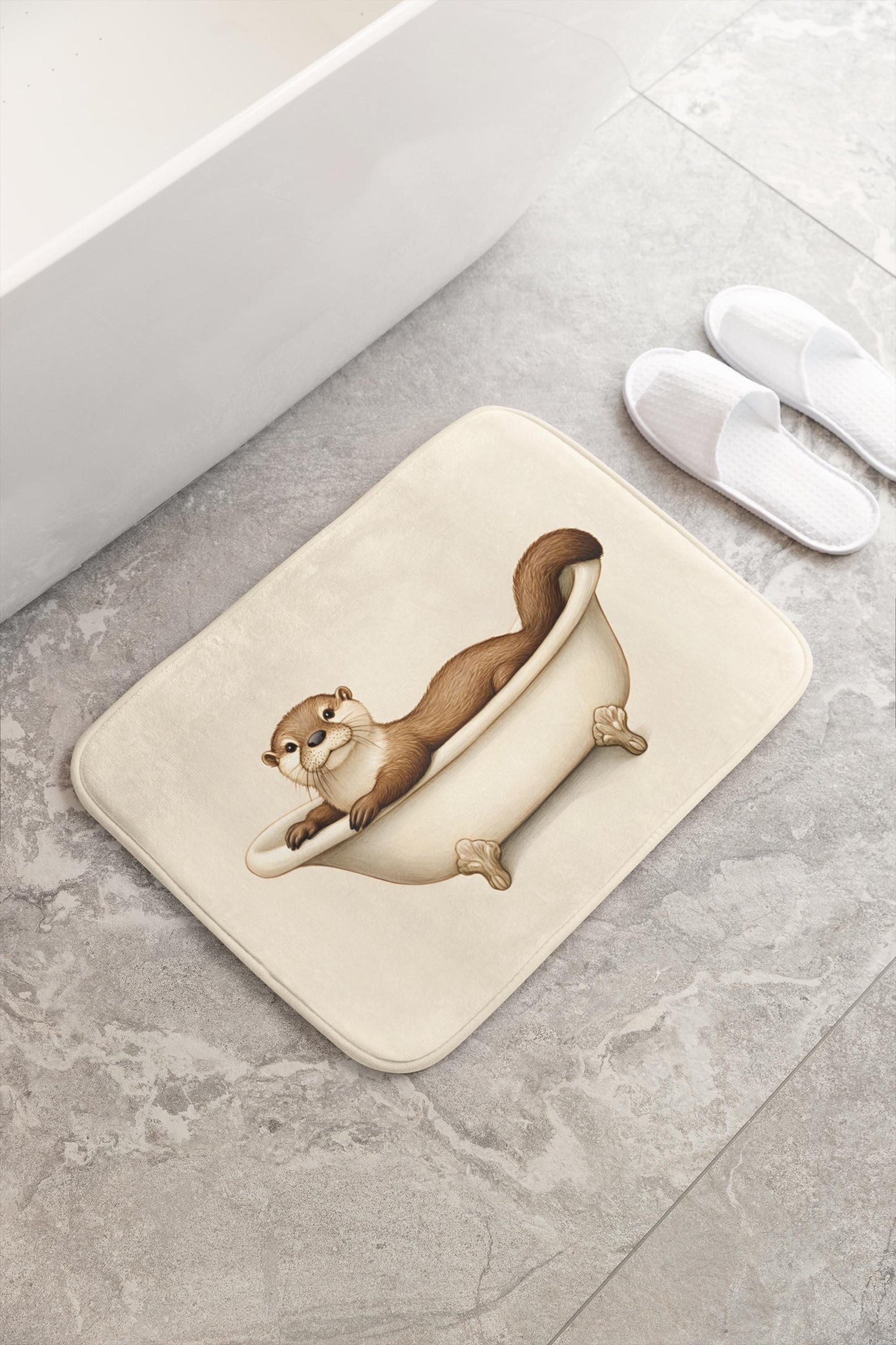 Otter Bath Mat – Playful Animal Bathroom Rug