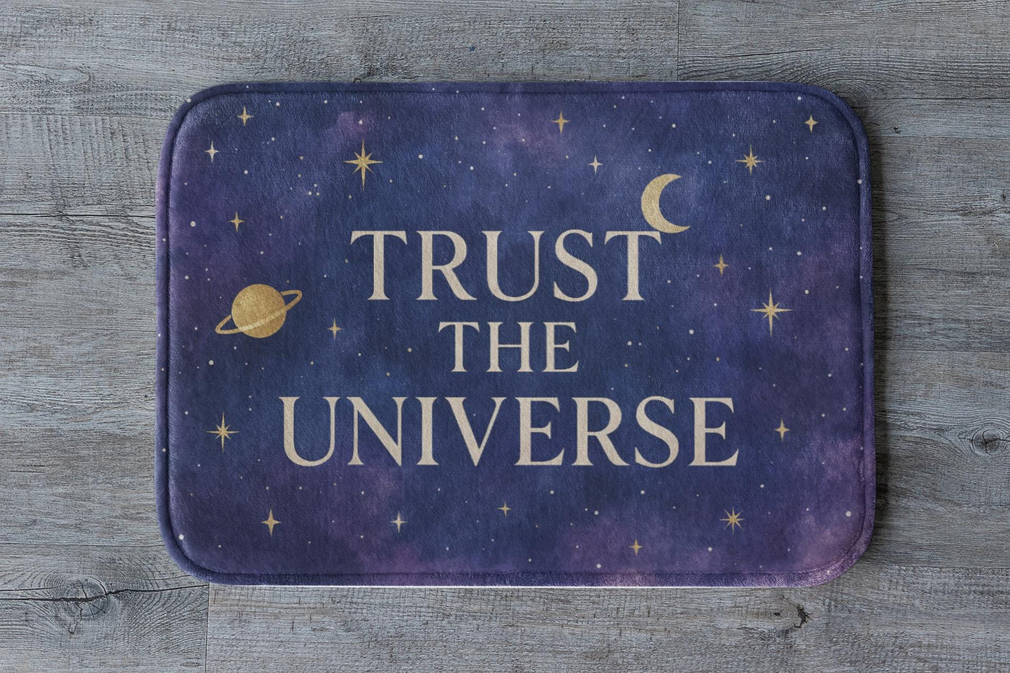 Trust the Universe Bath Mat – Spiritual Bathroom Rug