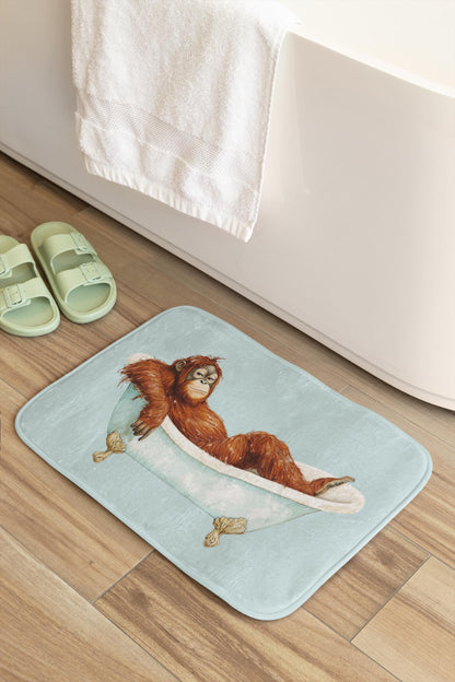 Orangutan Bath Mat – Funny Animal Bathroom Rug
