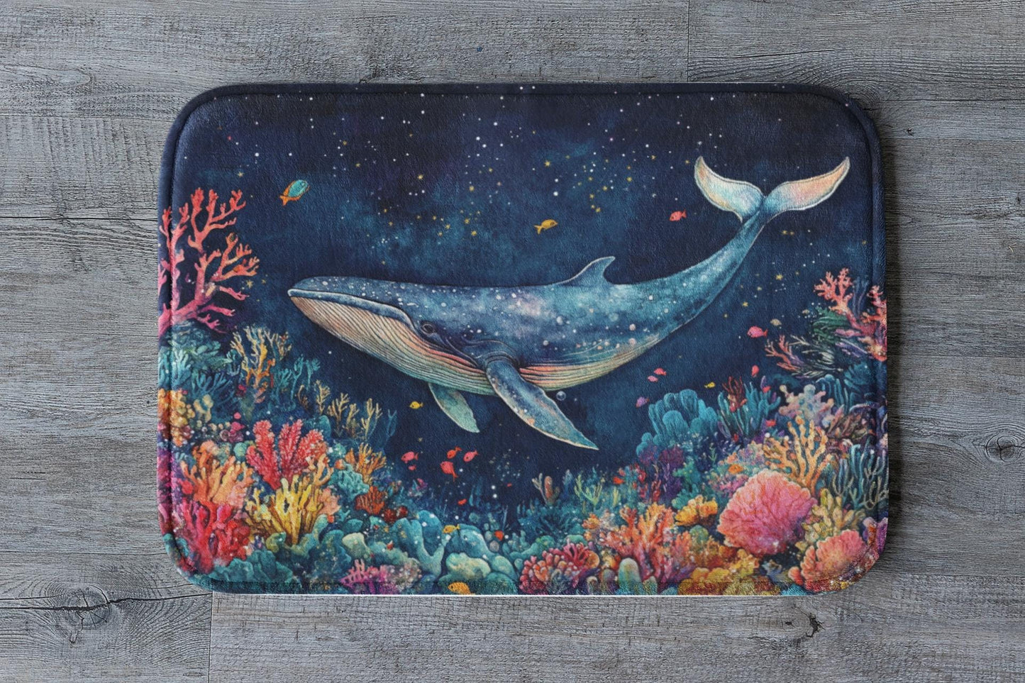 Whale Bath Mat – Nautical Ocean Bathroom Rug