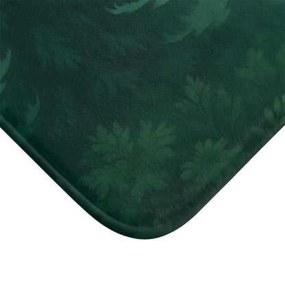 Forest Bath Mat – Pine Trees Nature Bathroom Rug