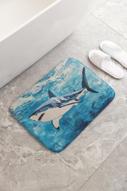 Shark Bath Mat – Ocean Theme Bathroom Rug