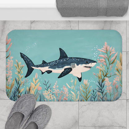 Shark Bath Mat – Nautical Ocean Bathroom Rug