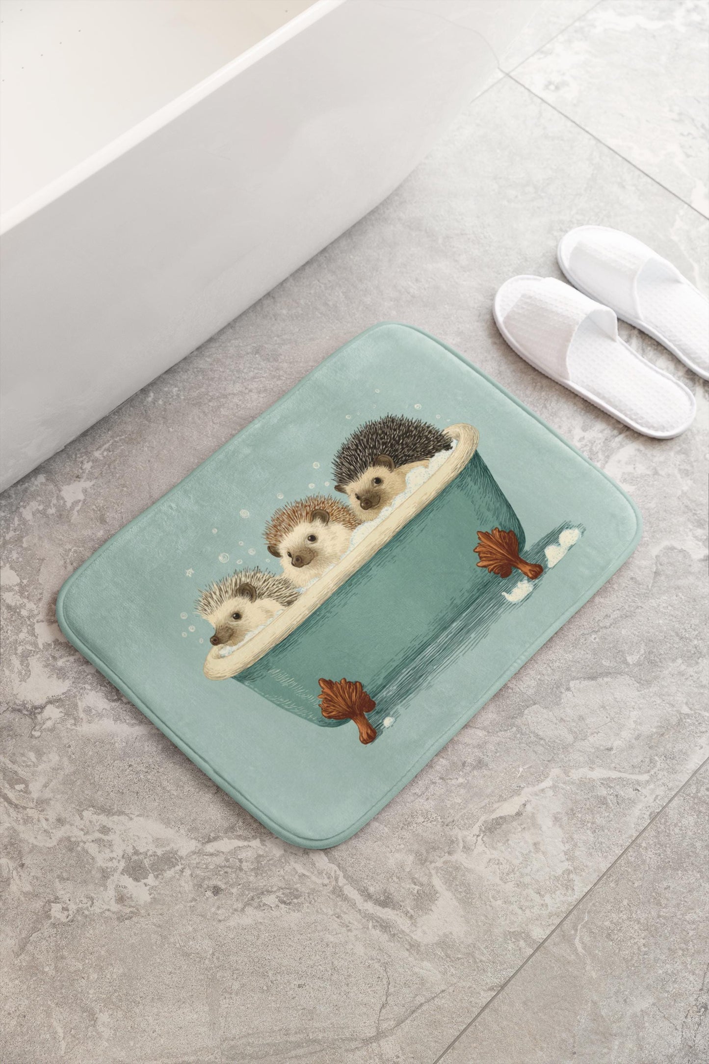 Hedgehog Bath Mat – Cute Woodland Animal Rug