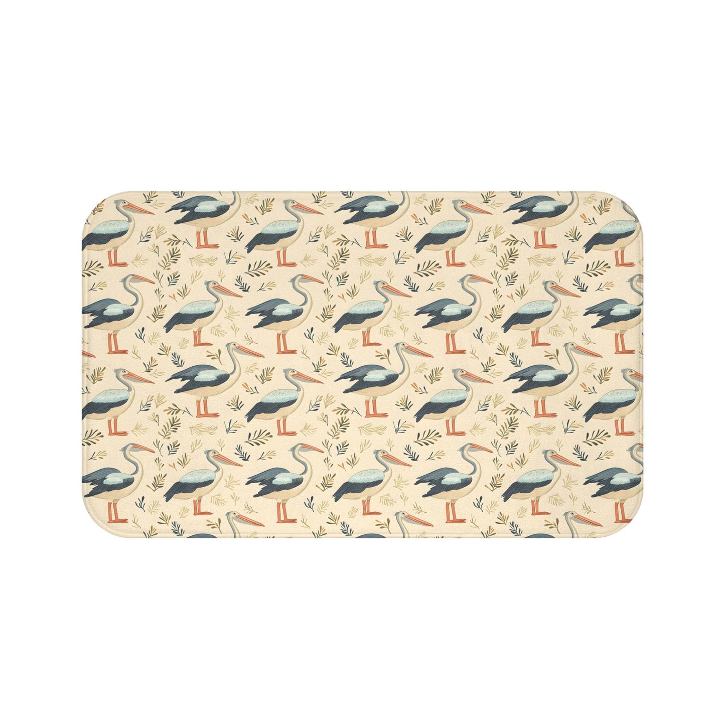 Pelican Bath Mat – Coastal Bird Bathroom Rug