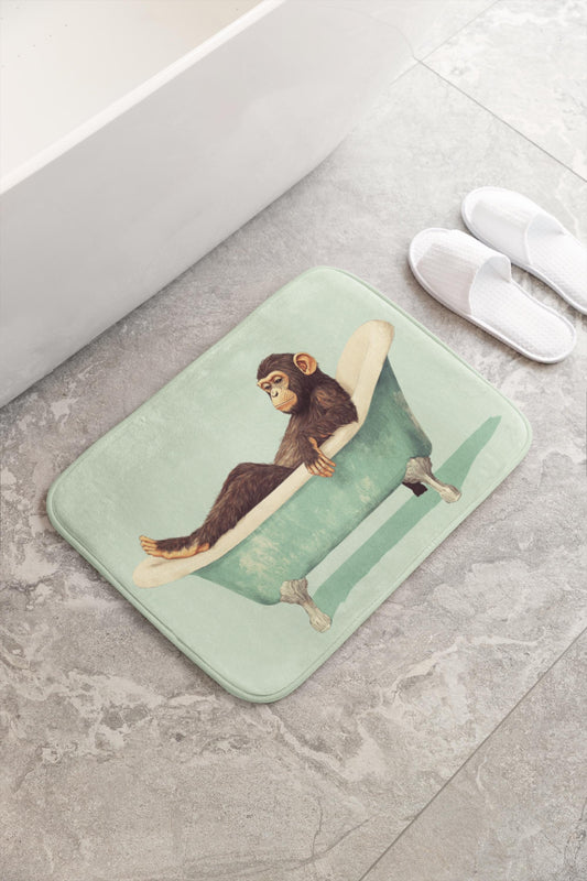 Chimpanzee Bath Mat – Jungle Animal Bathroom Rug