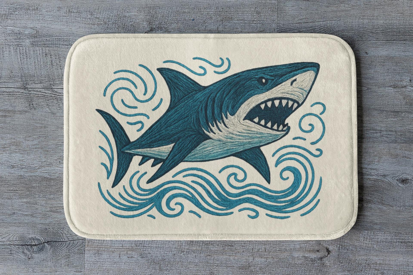 Shark Bath Mat – Fun Ocean Theme Bathroom Rug