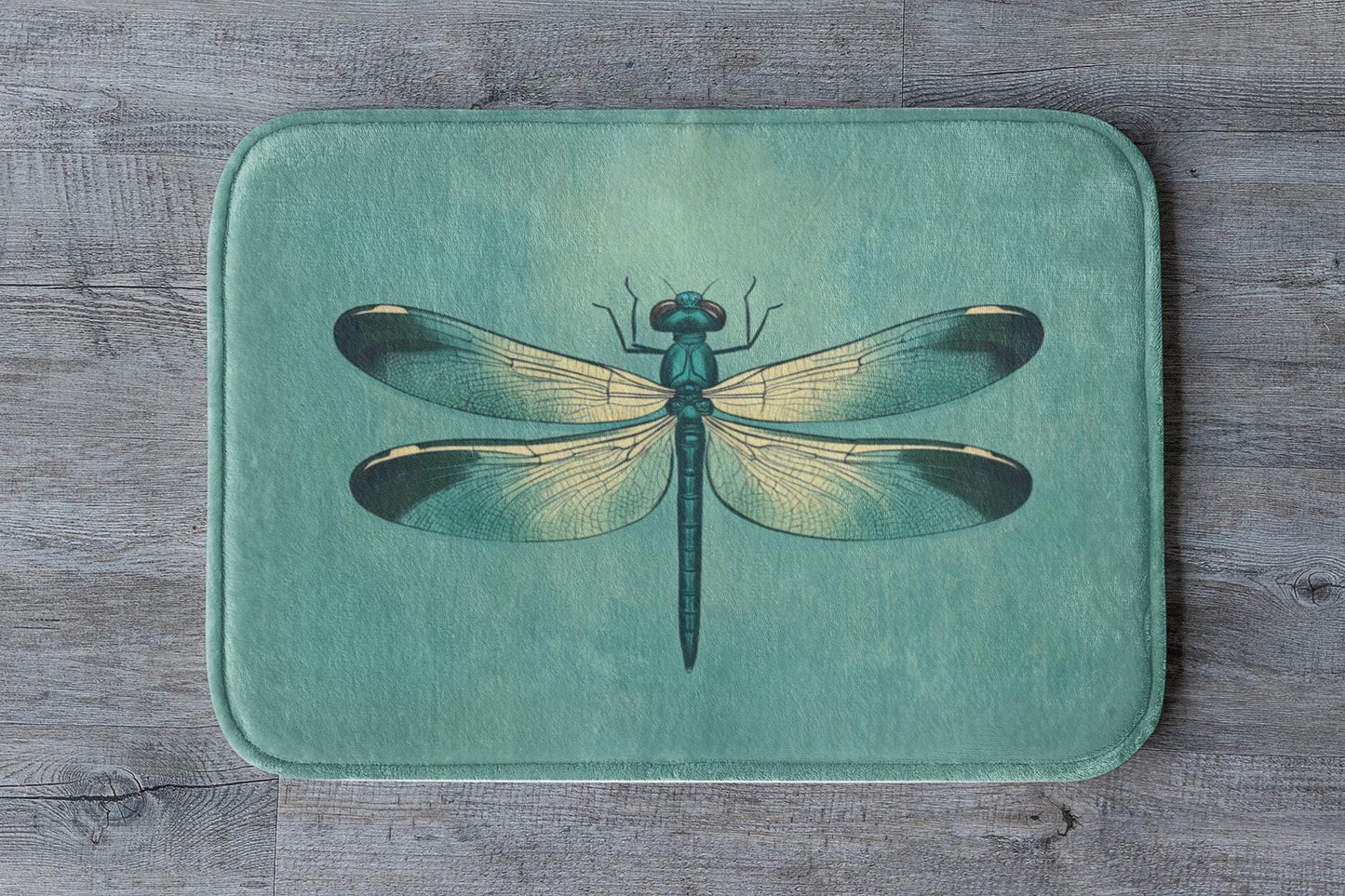 Dragonfly Bath Mat – Artistic Insect Bathroom Rug