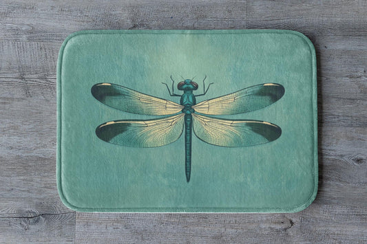 Dragonfly Bath Mat – Artistic Insect Bathroom Rug