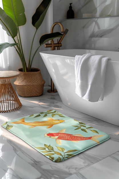 Koi Fish Bath Mat – Japanese Style Bathroom Rug