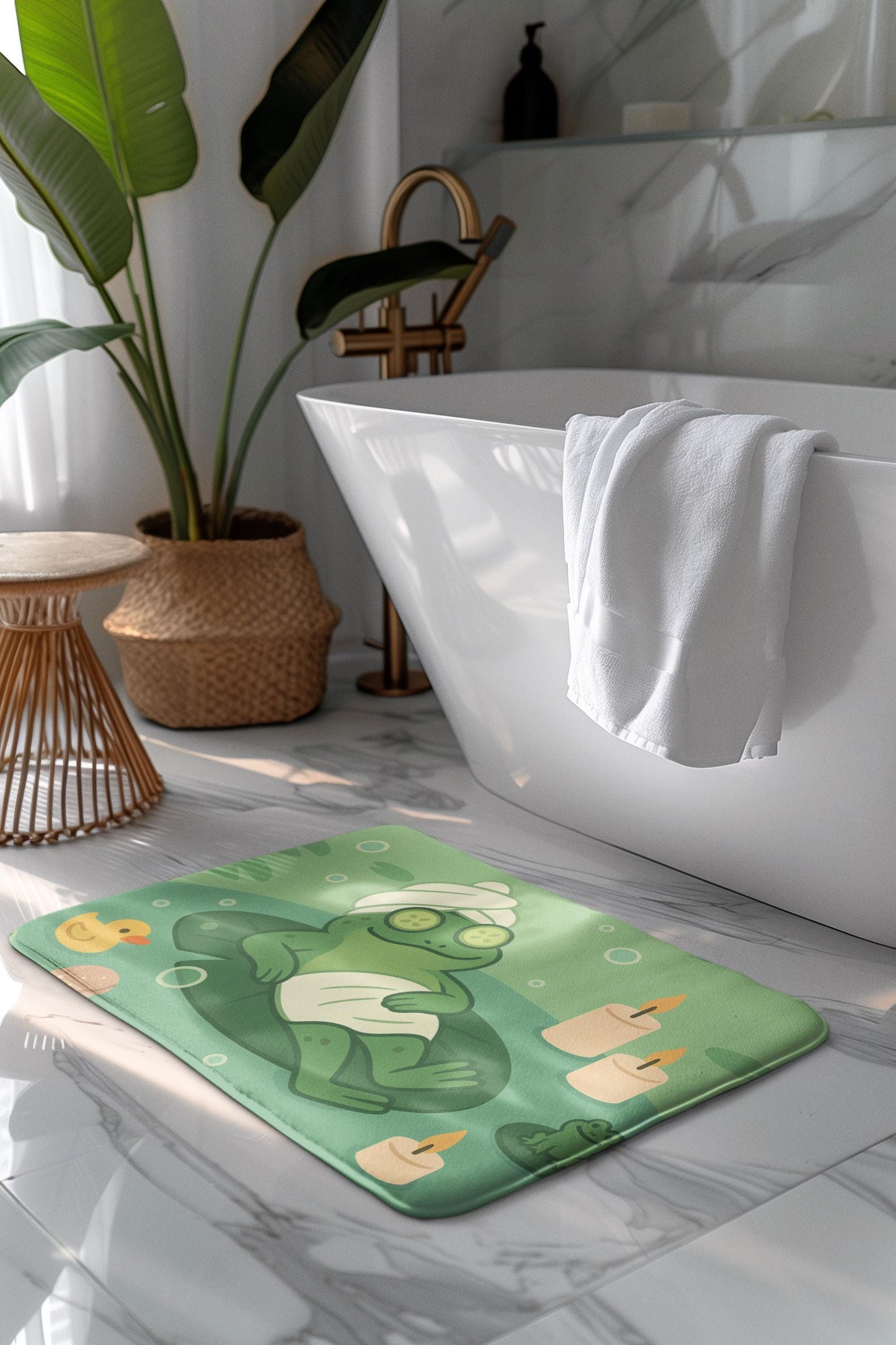 Frog Bath Mat – Whimsical Animal Bathroom Rug