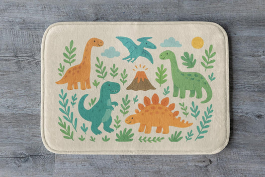 Dinosaur Bath Mat – Kids Dino Bathroom Rug