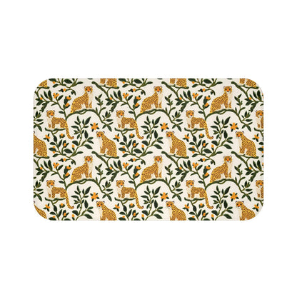 Leopard Bath Mat – Chic Animal Print Bathroom Rug