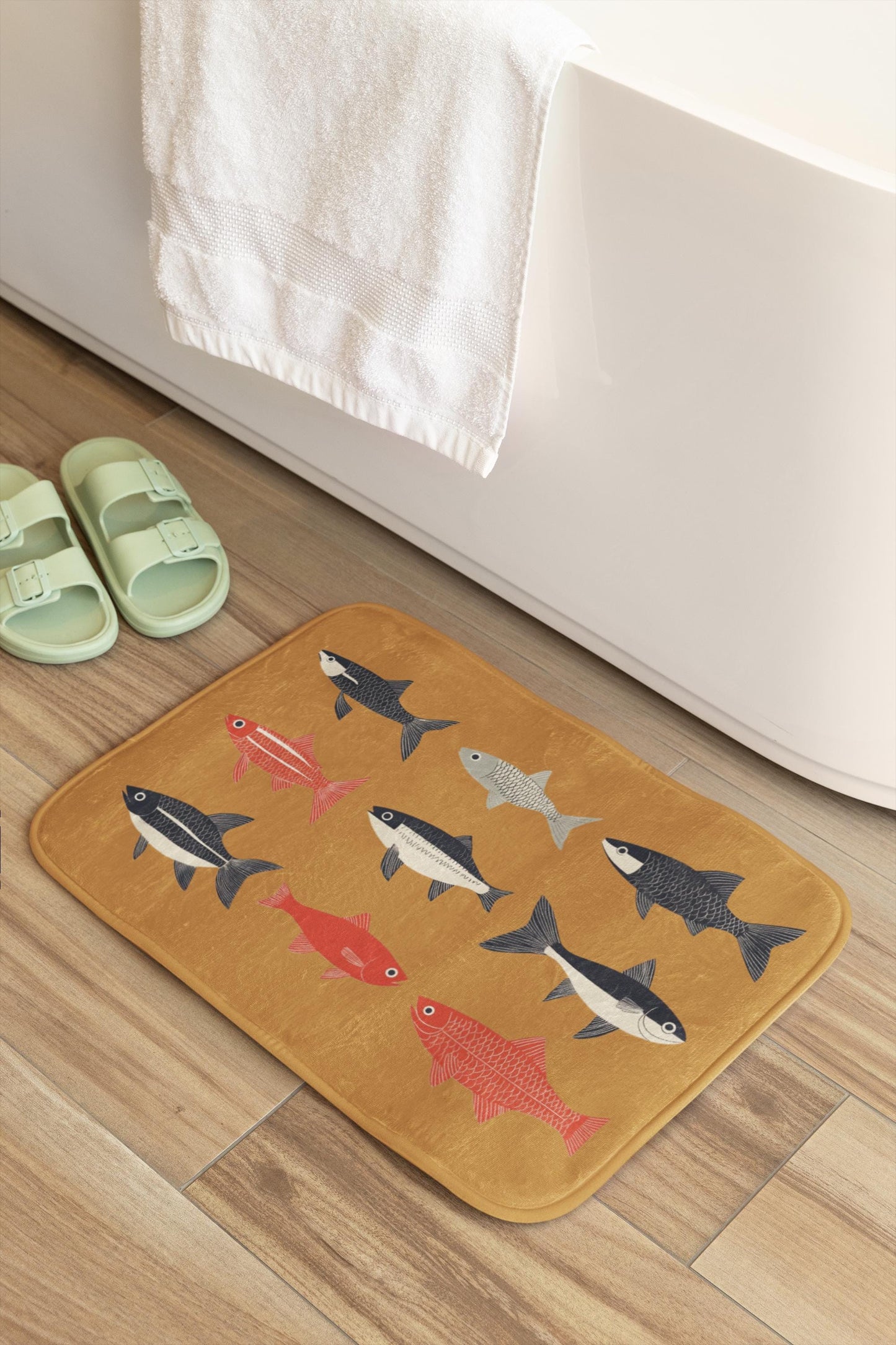 Colorful Fish Bath Mat – Nautical Ocean Decor