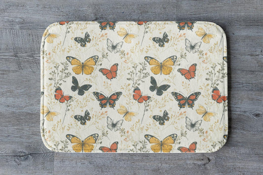 Butterfly Bath Mat – Colorful Butterfly Bathroom Rug