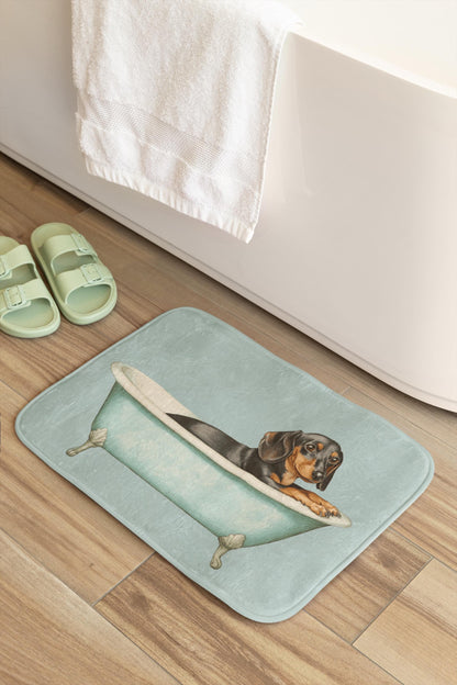 Cute Dachshund Bath Mat – Dog Lover Bathroom Decor